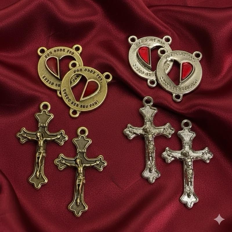 Entremeio Terço Do Casal Acessório Para Terço Entremeio e Crucifixo